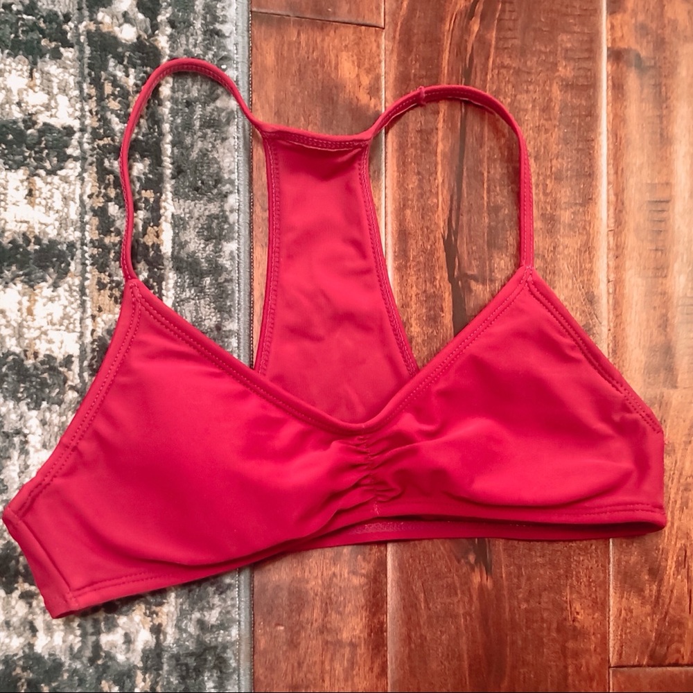 red racerback bikini top
